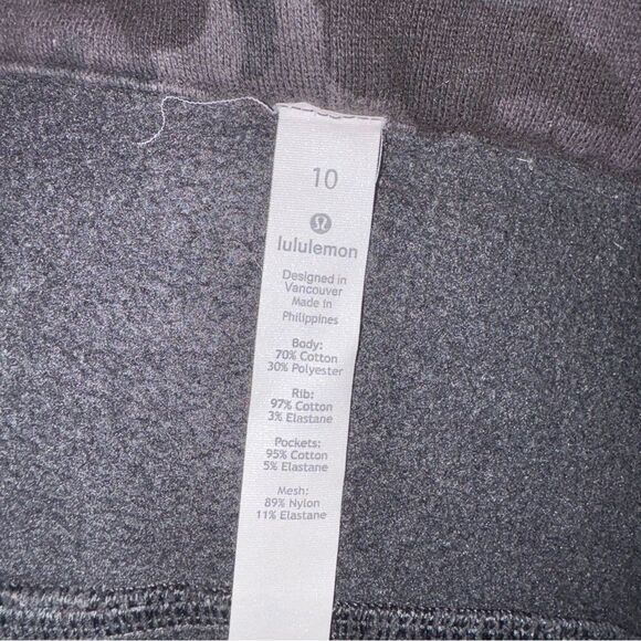 Lululemon Scuba Hoodie Jacket Women's 10 Camouflage Full Zip Light Cotton Fleece - Picture 11 of 12